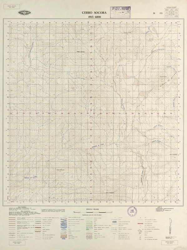 Cerro Socora 1915 - 6900 [material cartográfico] : Instituto Geográfico Militar de Chile.