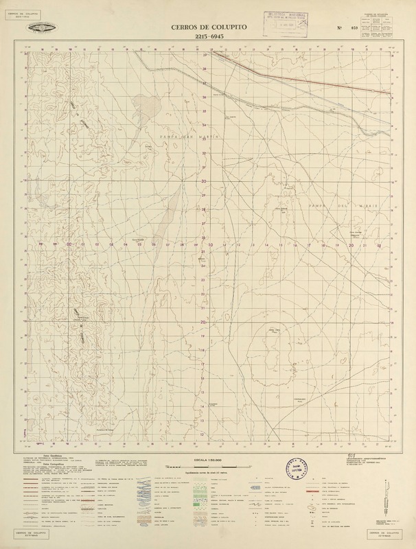 Cerros de Colupito 2215 - 6945 [material cartográfico] : Instituto Geográfico Militar de Chile.