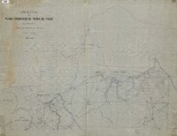 Minuta del plano topográfico de Tierra del Fuego  [material cartográfico] levantado por la Oficina de Censura de Tierras.