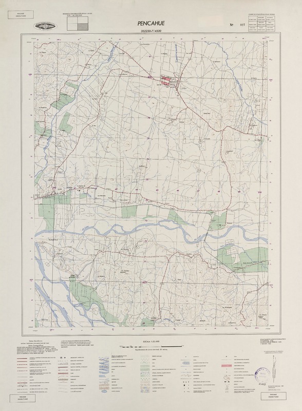 Pencahue 352230 - 714500 [material cartográfico] : Instituto Geográfico Militar de Chile.