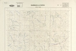 Quebrada la Iglesia 310730 - 712230 [material cartográfico] : Instituto Geográfico Militar de Chile.