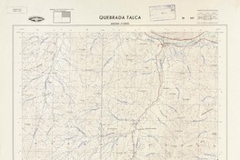 Quebrada Talca 300000 - 710000 [material cartográfico] : Instituto Geográfico Militar de Chile.