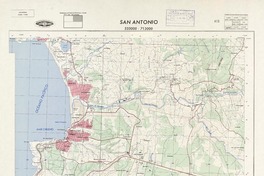 San Antonio 333000 - 713000 [material cartográfico] : Instituto Geográfico Militar de Chile.
