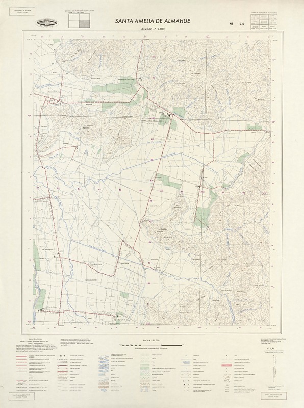 Santa Amelia de Almahue 342230 - 711500 [material cartográfico] : Instituto Geográfico Militar de Chile.