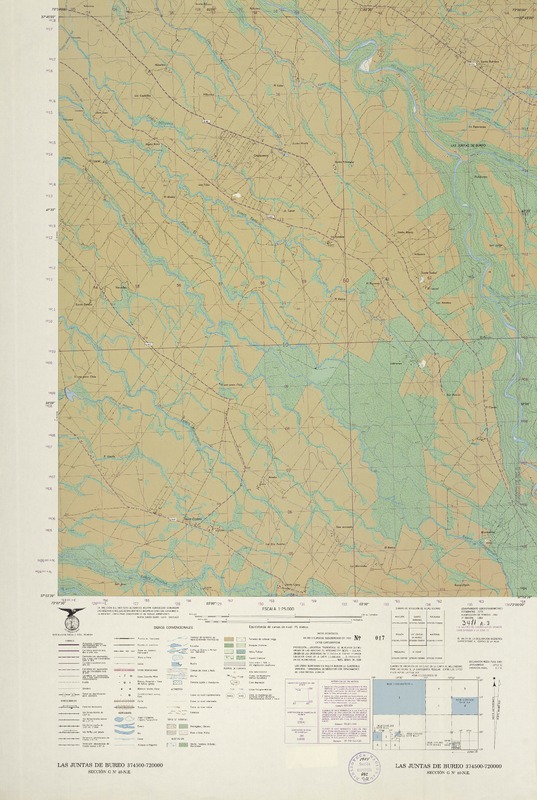 Las Juntas de Bureo 374500 - 720000 [material cartográfico] : Instituto Geográfico Militar de Chile.