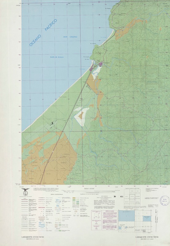 Laraquete [mapa] : 370730 - 730730 Instituto Geográfico Militar de Chile.