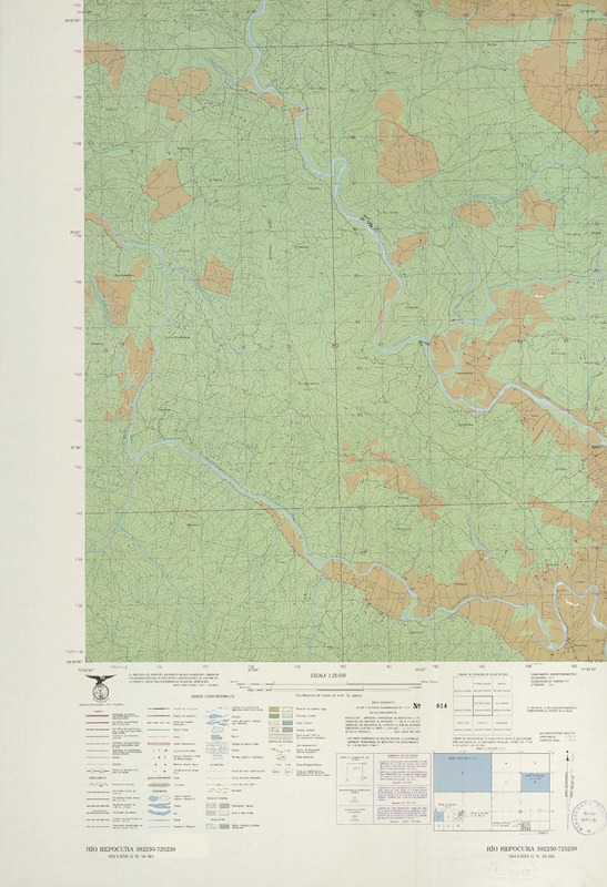 Río Repocura 382230 - 725230 [material cartográfico] : Instituto Geográfico Militar de Chile.