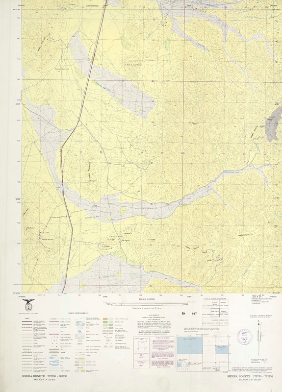 Sierra Bonete 273730 - 702230 [material cartográfico] : Instituto Geográfico Militar de Chile.