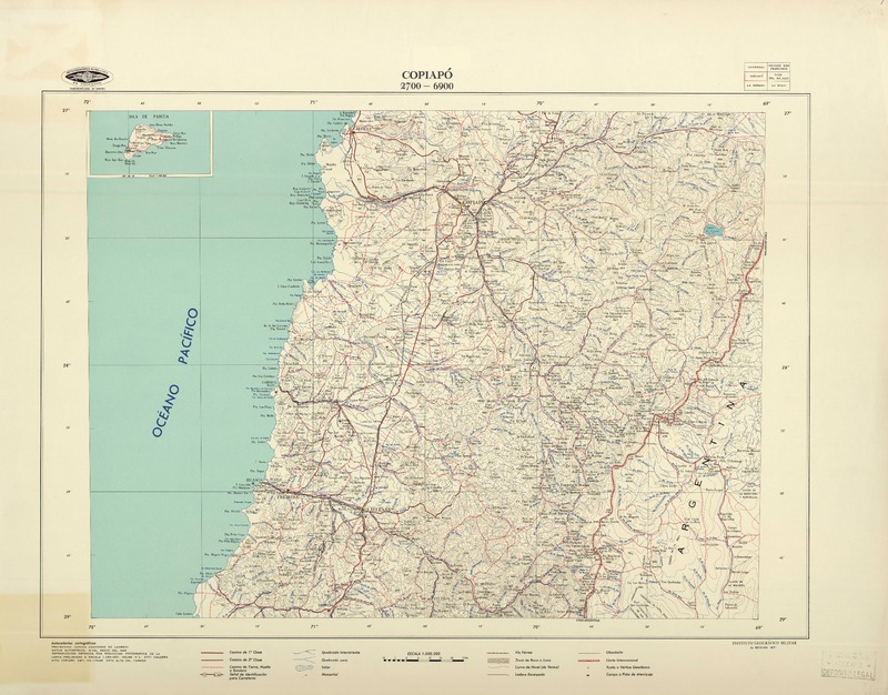 Copiapó 2700 - 6900 [material cartográfico] : Instituto Geográfico Militar de Chile.