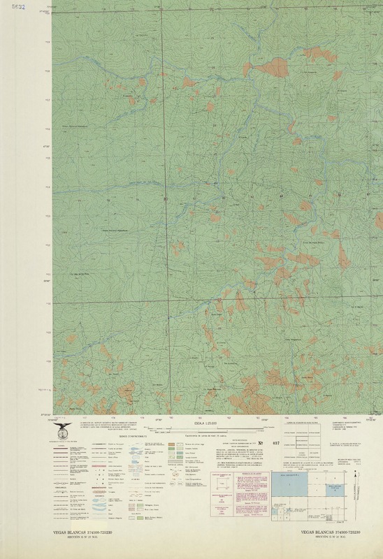 Vegas Blancas 374500 - 725230 [material cartográfico] : Instituto Geográfico Militar de Chile.