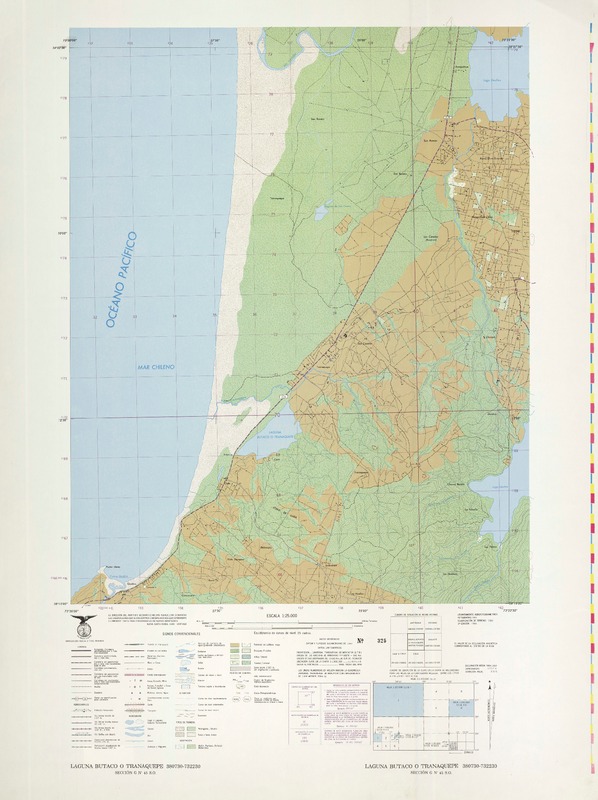 Laguna Butaco o Tranaquepe 380730- 732230 [material cartográfico] : Instituto Geográfico Militar de Chile.