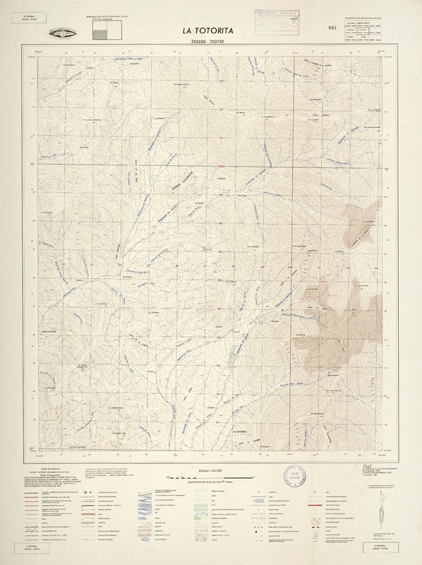 La Totorita 295230 - 703730 [material cartográfico] : Instituto Geográfico Militar de Chile.