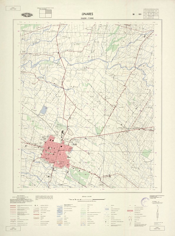 Linares 354500 - 713000 [material cartográfico] : Instituto Geográfico Militar de Chile.