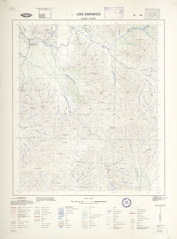 Los Guindos 335230 - 710730 [material cartográfico] : Instituto Geográfico Militar de Chile.