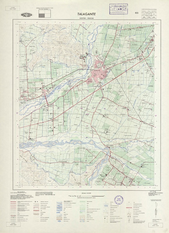 Talagante 333730 - 705230 [material cartográfico] : Instituto Geográfico Militar de Chile.