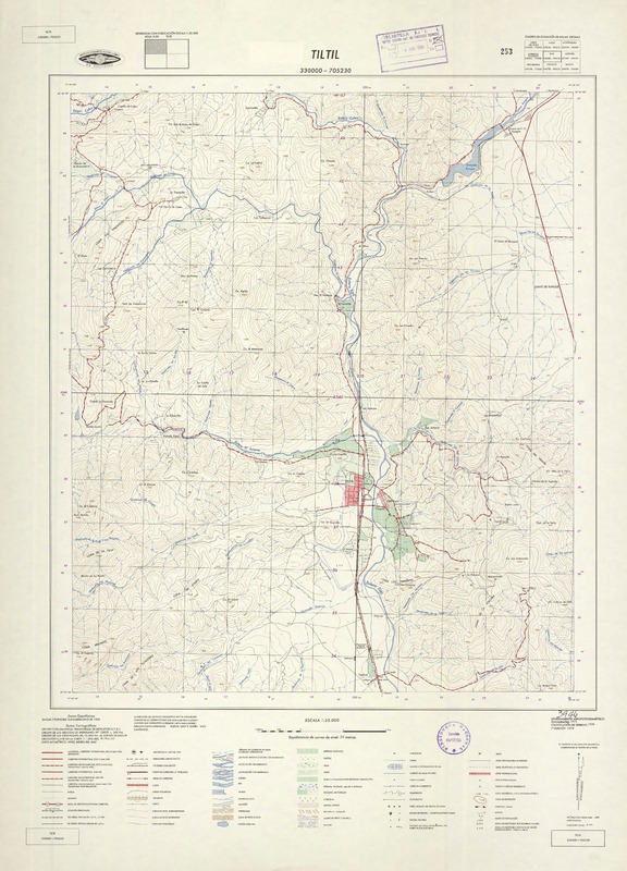 Tiltil 330000 - 705230 [material cartográfico] : Instituto Geográfico Militar de Chile.