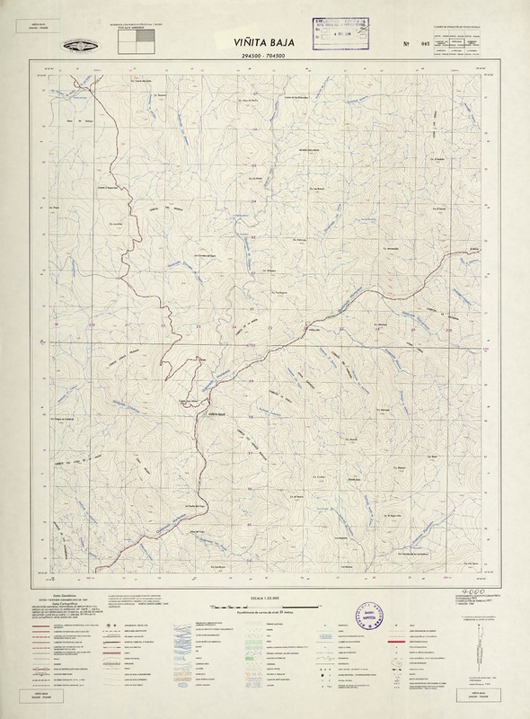 Viñita Baja 294500 - 704500 [material cartográfico] : Instituto Geográfico Militar de Chile.