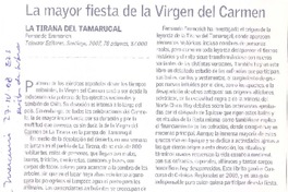 La mayor fiesta de la Virgen del Carmen  [artículo] Valeria Maino.