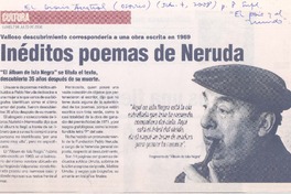 Inéditos poemas de Neruda  [artículo].