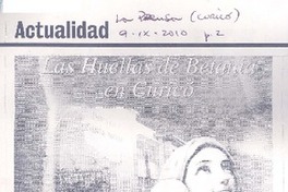 Libro "Las huellas de Betania en Curicó" ya salió a la luz  [artículo].