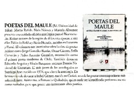 Poetas del Maule.  [artículo]