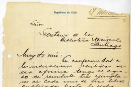 [Carta] 1909 marzo 21, Valparaíso, Chile [a] Biblioteca Nacional de Chile  [manuscrito] Víctor Domingo Silva.