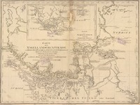 Karte der Magellanischen Strasse  [material cartográfico] von Herrn Don Iuan de la Cruz Cano y Olmedillo