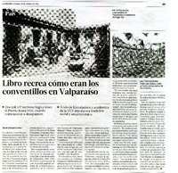 Libro recrea como eran los conventillos en Valparaìso  [artículo] Marìa Elizabeth Pèrez.