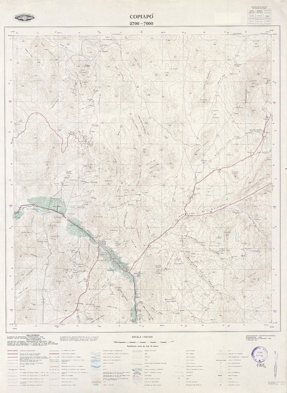 Copiapó 2700 - 7000 [material cartográfico] : Instituto Geográfico Militar de Chile.