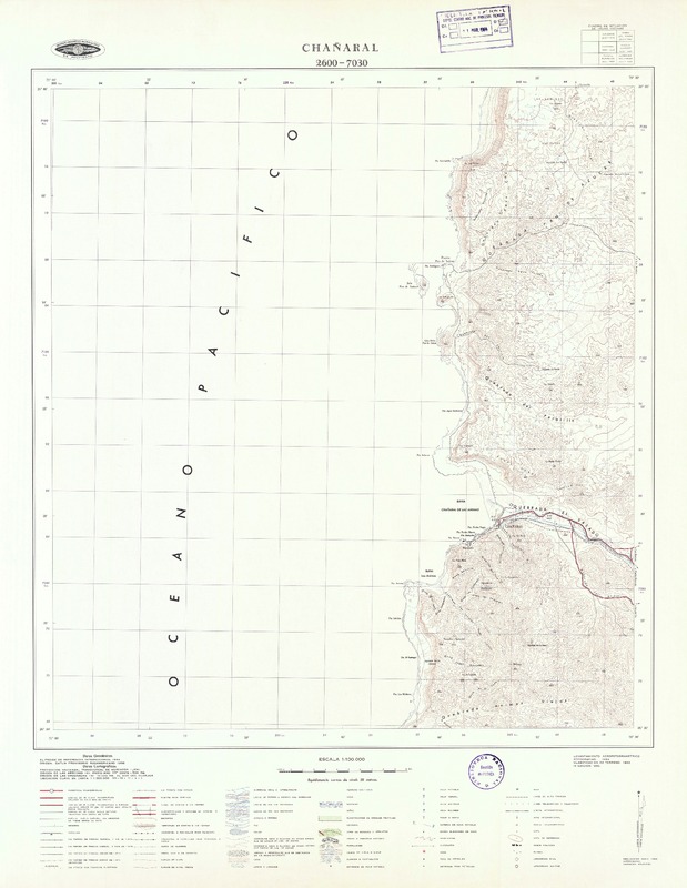 Chañaral [mapa] : 2600 - 7030 Instituto Geográfico Militar de Chile.