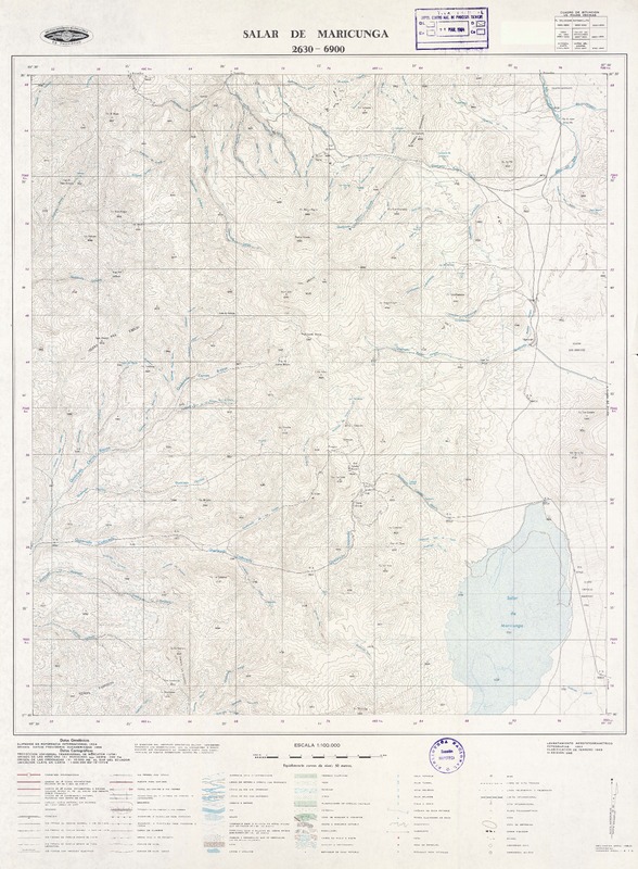 Salar de Maricunga 2630 - 6900 [material cartográfico] : Instituto Geográfico Militar de Chile.