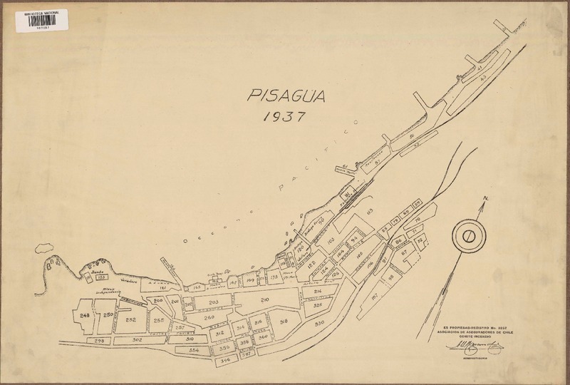 Pisagua 1937  [material cartográfico] Asociación de Aseguradores de Chile, Comité Incendio.