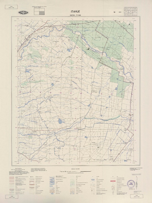Itahue 350730 - 711500 [material cartográfico] : Instituto Geográfico Militar de Chile.
