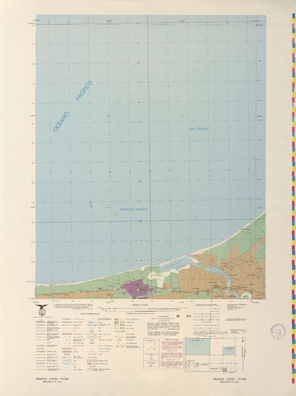 Arauco 370730 - 731500 [material cartográfico] : Instituto Geográfico Militar de Chile.