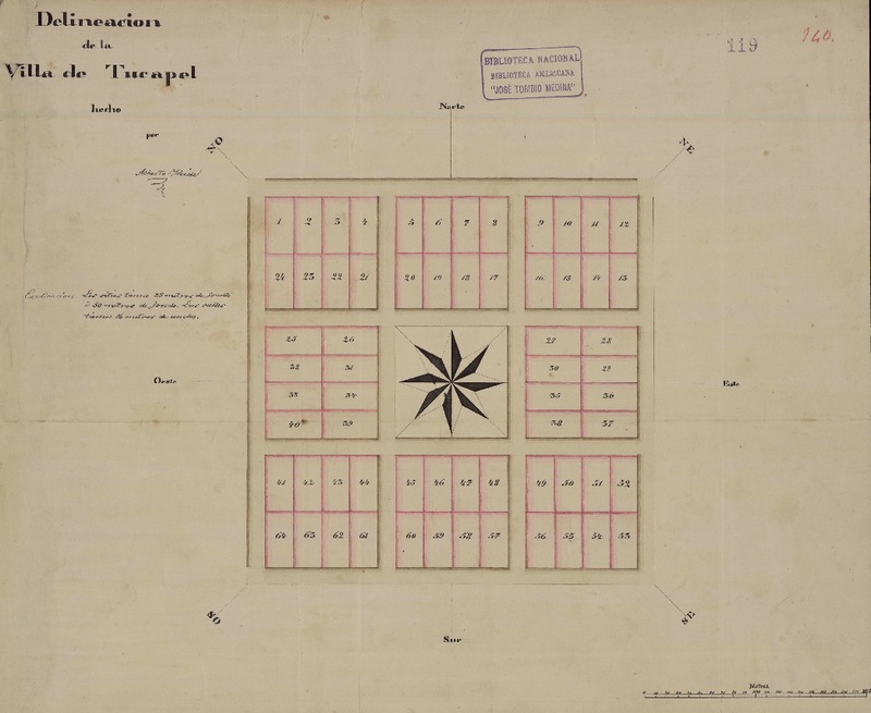 Delineación de la Villa de Tucapel  [Material cartográfico] Alberto Weisse