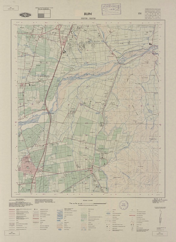 Buin 333730 - 703730 [material cartográfico] : Instituto Geográfico Militar de Chile.