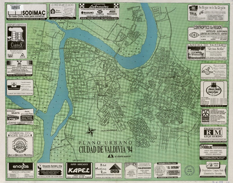 Plano urbano de la ciudad de Valdivia'94  [material cartográfico]