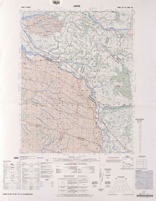 Coipué (30°-00' - 72°15') [material cartográfico] : Instituto Geográfico Militar de Chile.