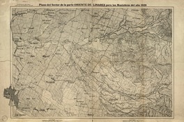 Plano del sector de la parte oriente de Linares para las maniobras del año 1929  [material cartográfico] República de Chile, Instituto Geográfico Militar.