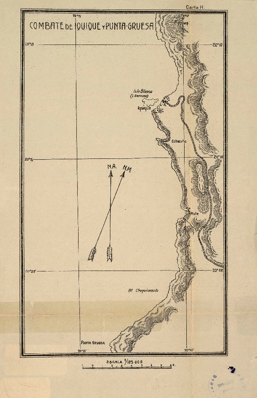 Combate de Iquique y Punta Gruesa  [material cartográfico].