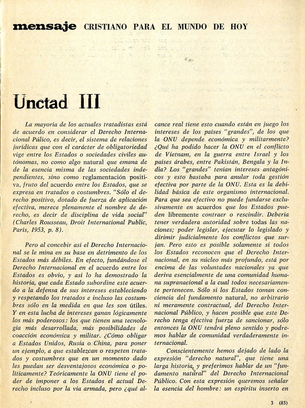 UNCTAD III  [artículo].