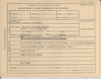 [Telegrama] 1945 nov. 21, [Brasil] [a] Gabriel González Videla, Santiago, Chile