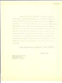 [Carta] 1955 oct. 1, N.Y., [EE.UU.] [a] Presidente Carlos Ibáñez del Campo