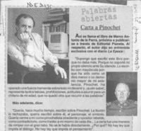 Carta a Pinochet  [artículo].