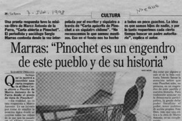 Marras, "Pinochet es un engendro de este pueblo y de su historia"