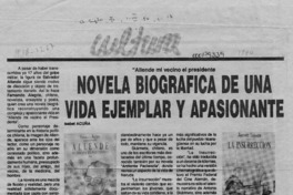 Novela biográfica de una vida ejemplar y apasionante  [artículo] Isabel Acuña.