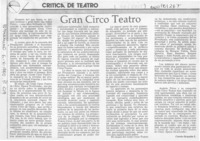 Gran circo teatro  [artículo] Carola Oyarzún L.