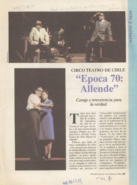 "Epoca 70, Allende"  [artículo] Virginia Vidal.