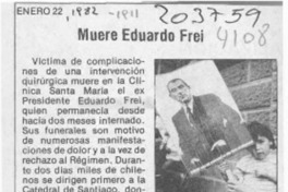 Muere Eduardo Frei  [artículo].