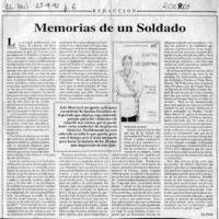 Memorias de un soldado  [artículo].